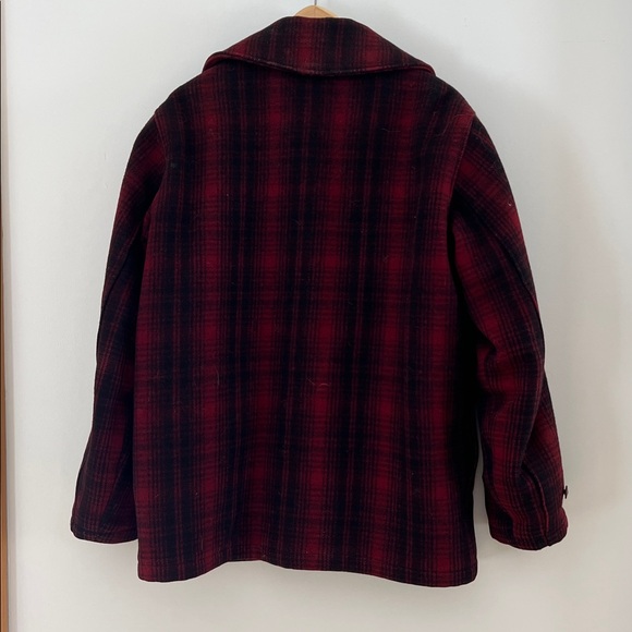 RARE! Woolrich 1950s Vintage Red Plaid
Mackinaw Field Jacket size 44 - Picture 4 of 8